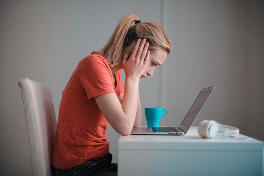 student at laptop