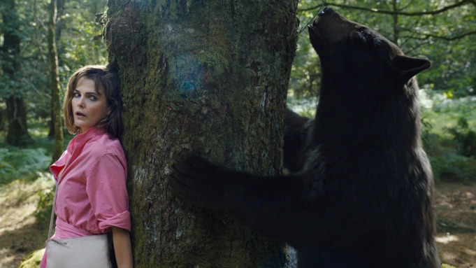 Keri Russell as Sari in Cocaine Bear, directed by Elizabeth Banks. Universal Pictures